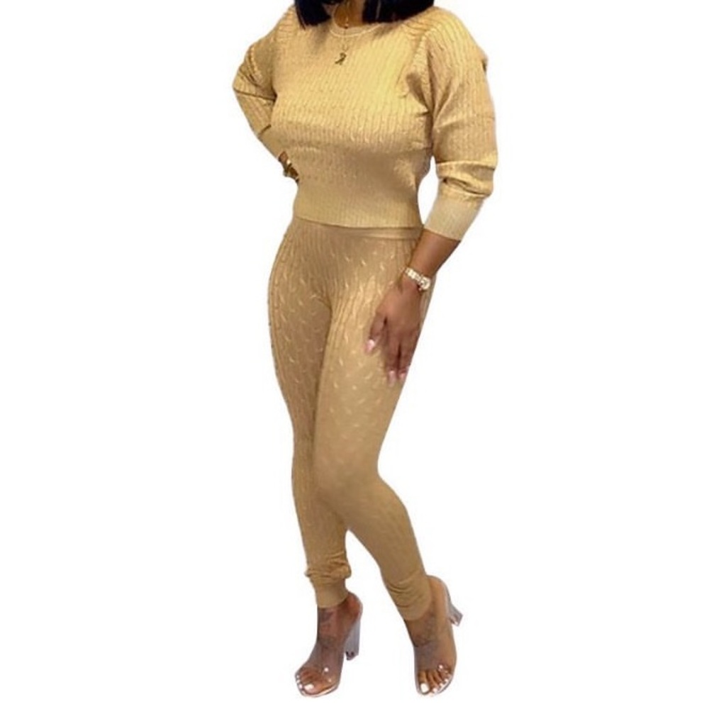 Tan Sweater 2 piece